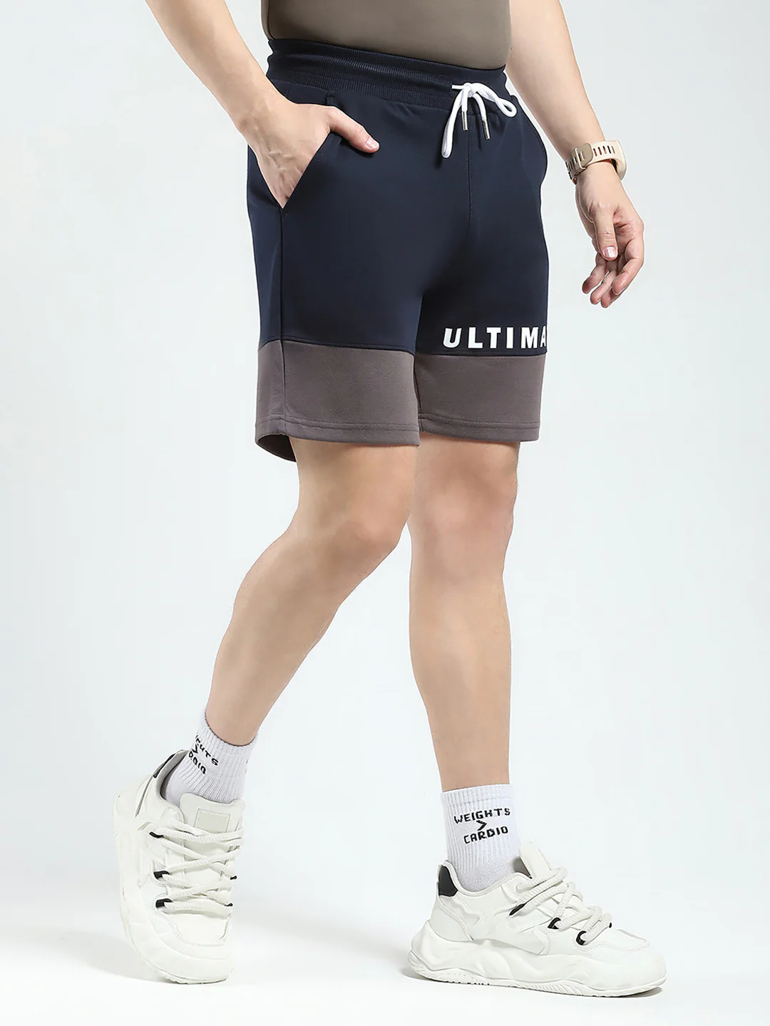 Rock.it Men Navy Blue Printed Regular Fit Shorts - Image 4