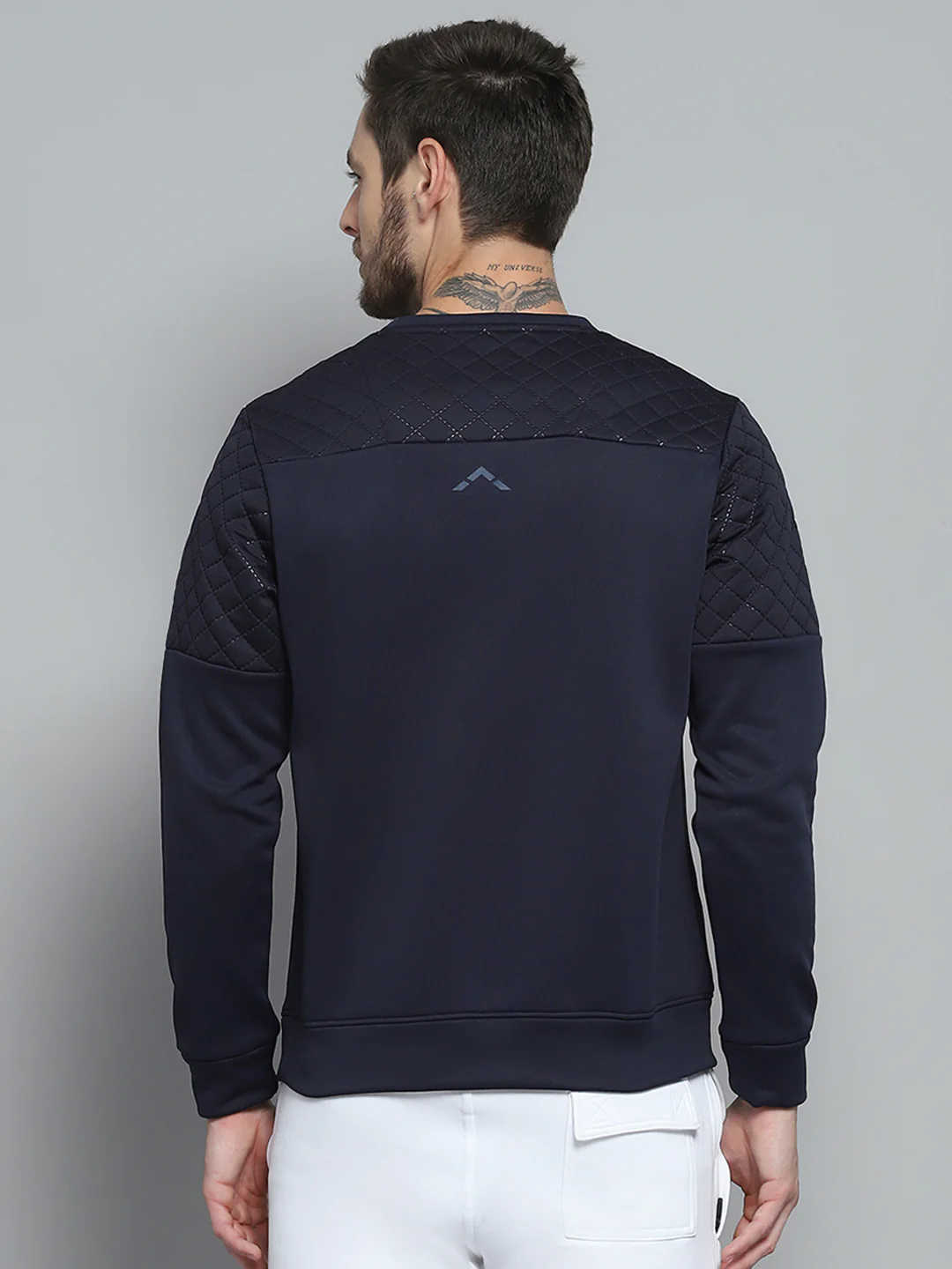 Rock.it Men Navy Blue Printed Round Neck Full Sleeve Sweatshirt - Image 5
