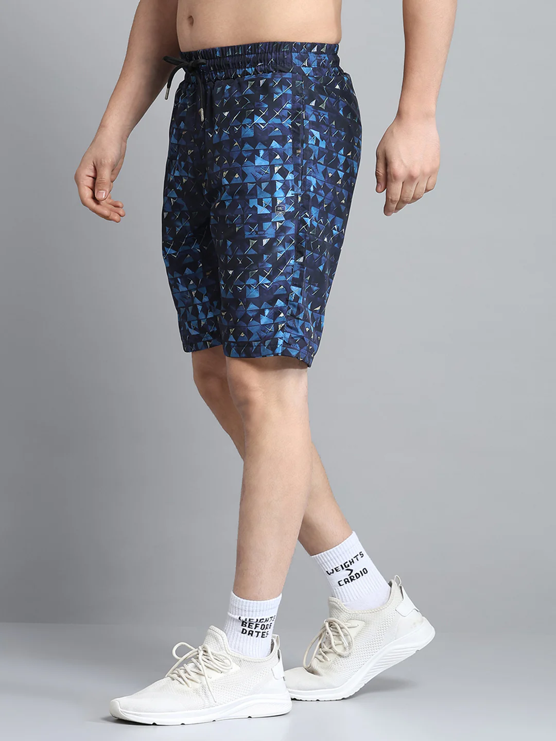 Men Navy Blue Printed Short - Image 3