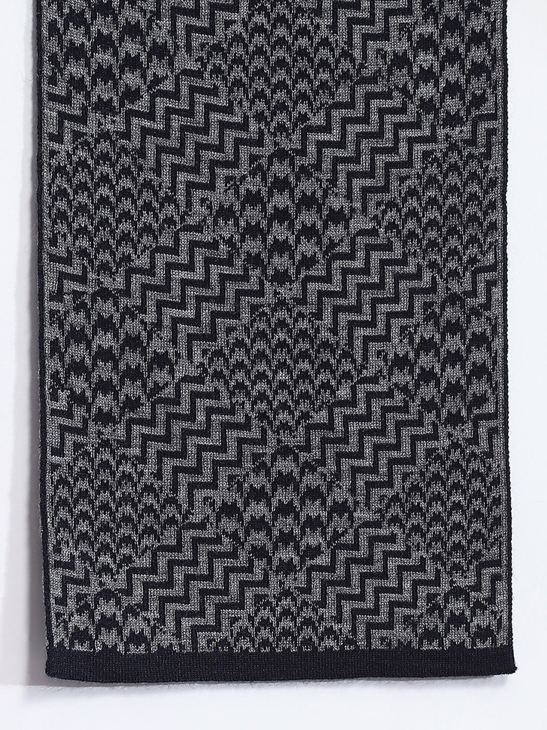 Men Navy Blue Self Design Muffler - Image 7