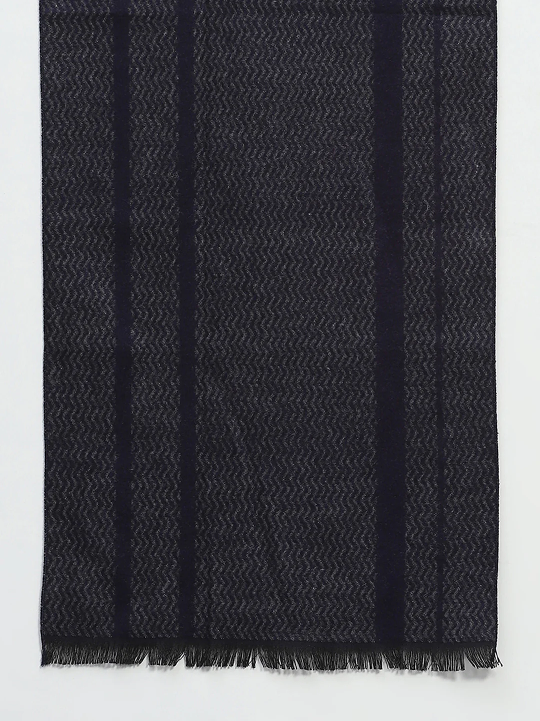 Men Navy Blue Self Design Muffler - Image 7