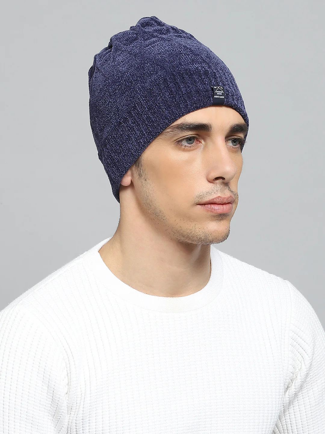 Men Navy Blue Solid Cap - Image 4