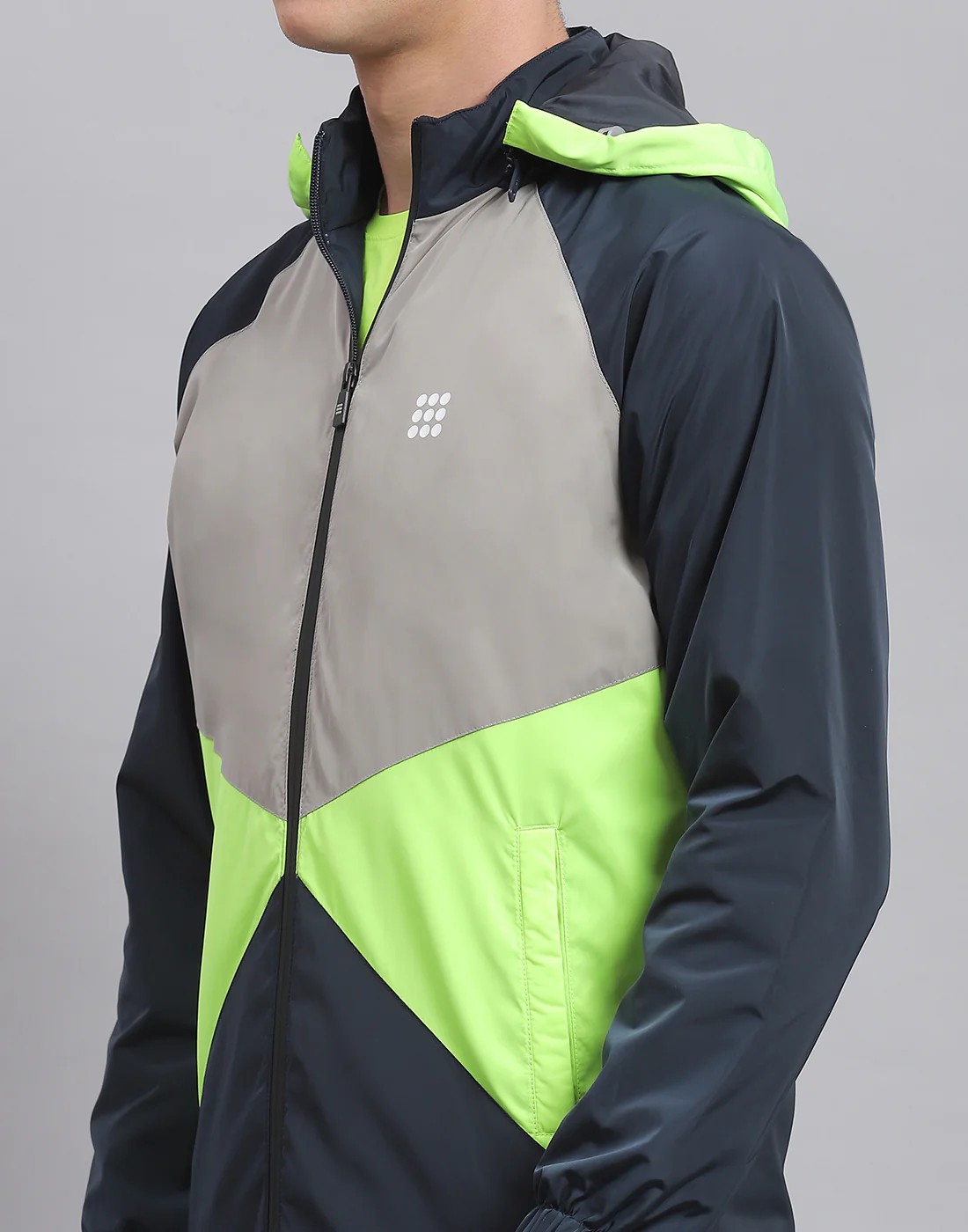 Rock.it Men Navy Blue Solid Hooded Full Sleeve Jacket - Image 7