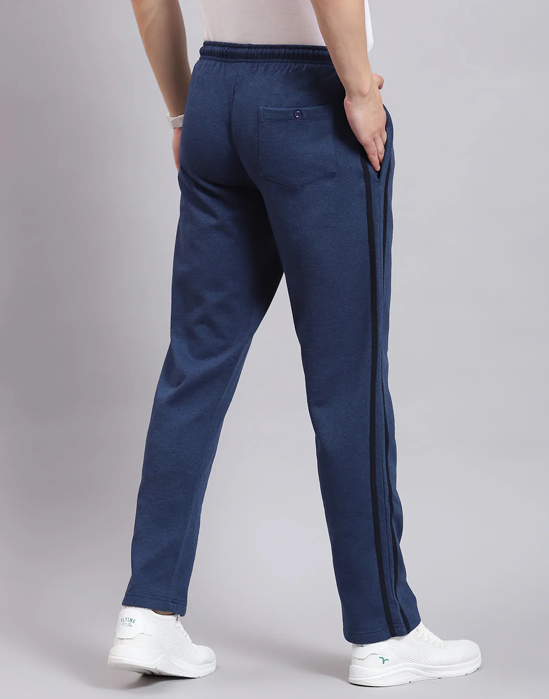Men Navy Blue Solid Regular Fit Winter Lower - Image 6