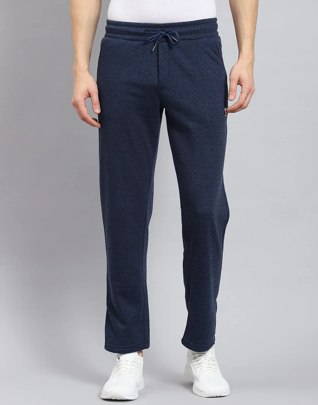 Men Navy Blue Solid Regular Fit Winter Lower - Image 3