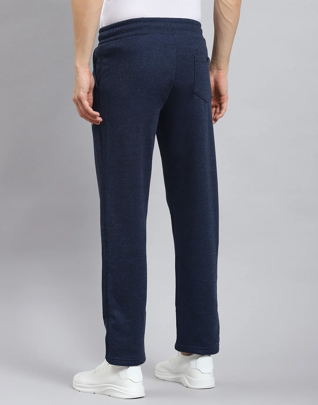 Men Navy Blue Solid Regular Fit Winter Lower - Image 5