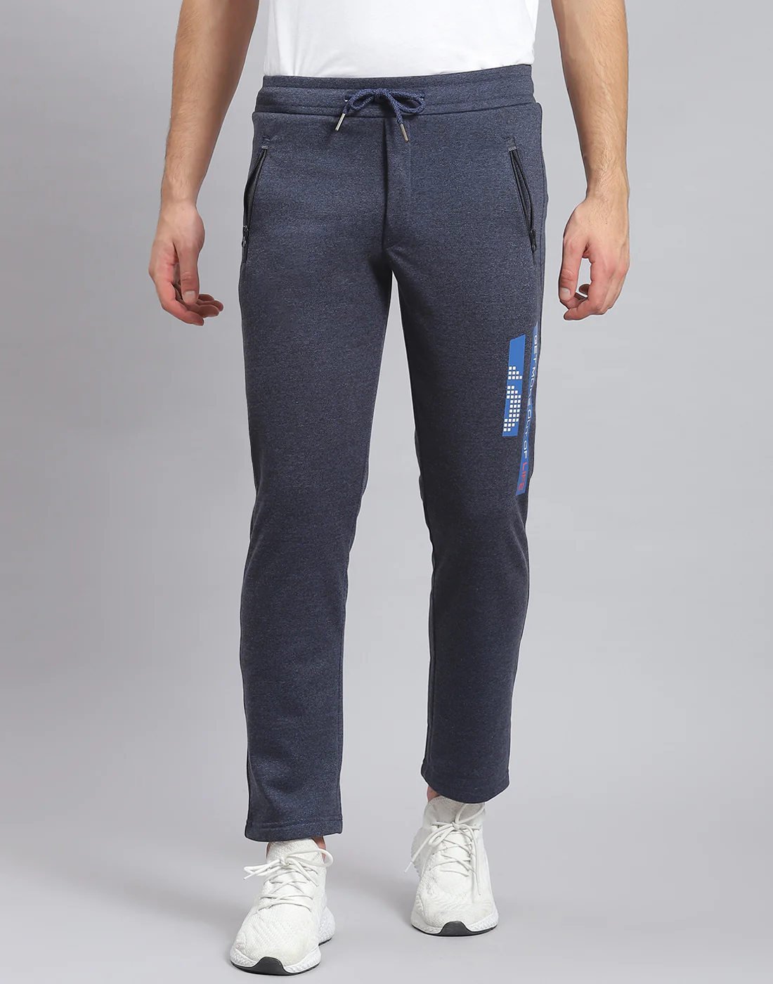 Men Navy Blue Solid Regular Fit Winter Lower - Image 3
