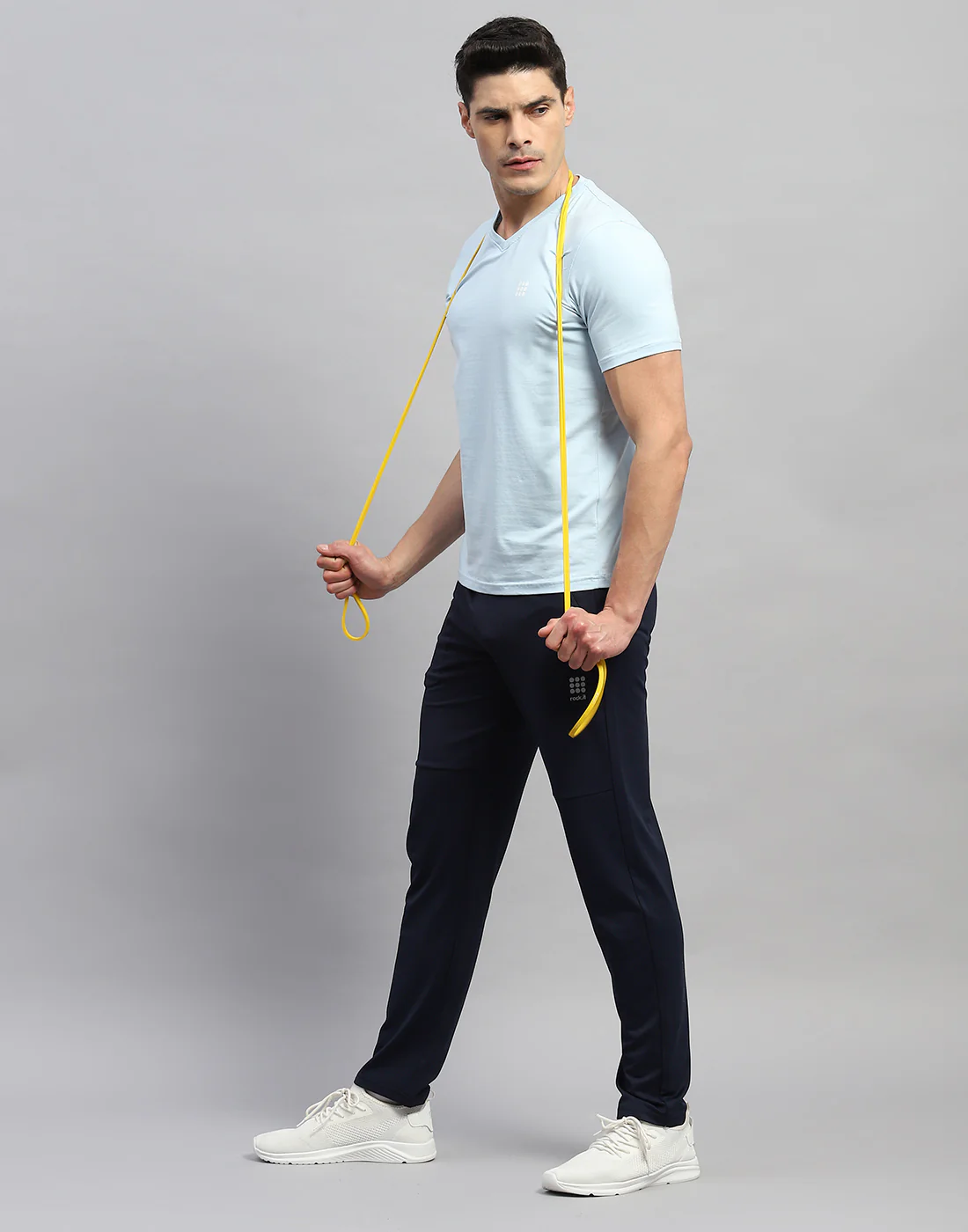 Rock.it Men Navy Blue Solid Regular Fit Lower - Image 2