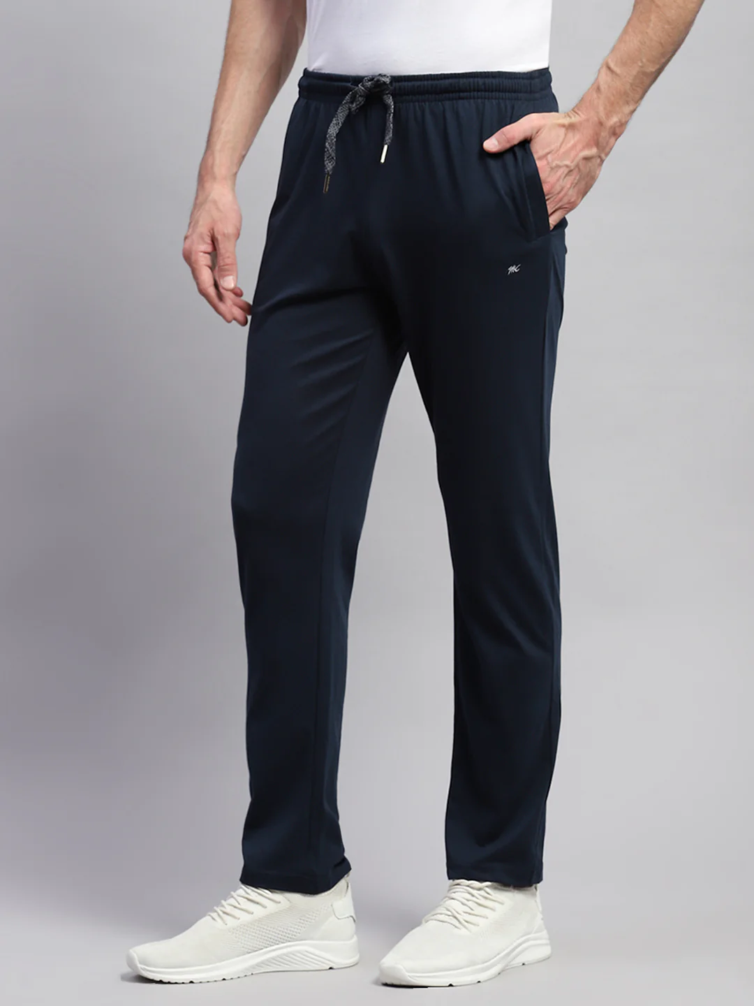 Men Navy Blue Solid Regular Fit Lower - Image 3