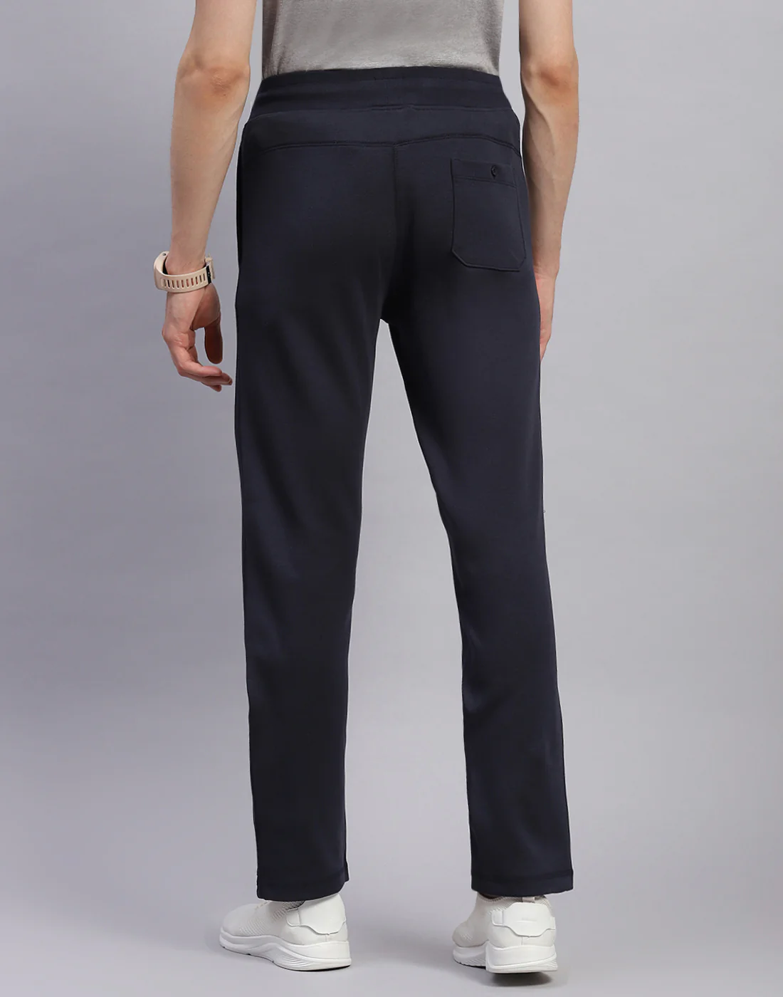 Men Navy Blue Solid Regular Fit Lower - Image 5