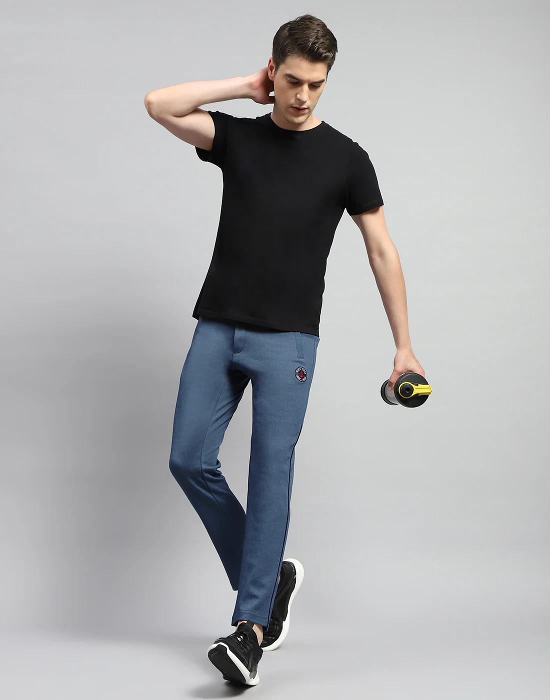 Men Navy Blue Solid Regular Fit Lower - Image 2