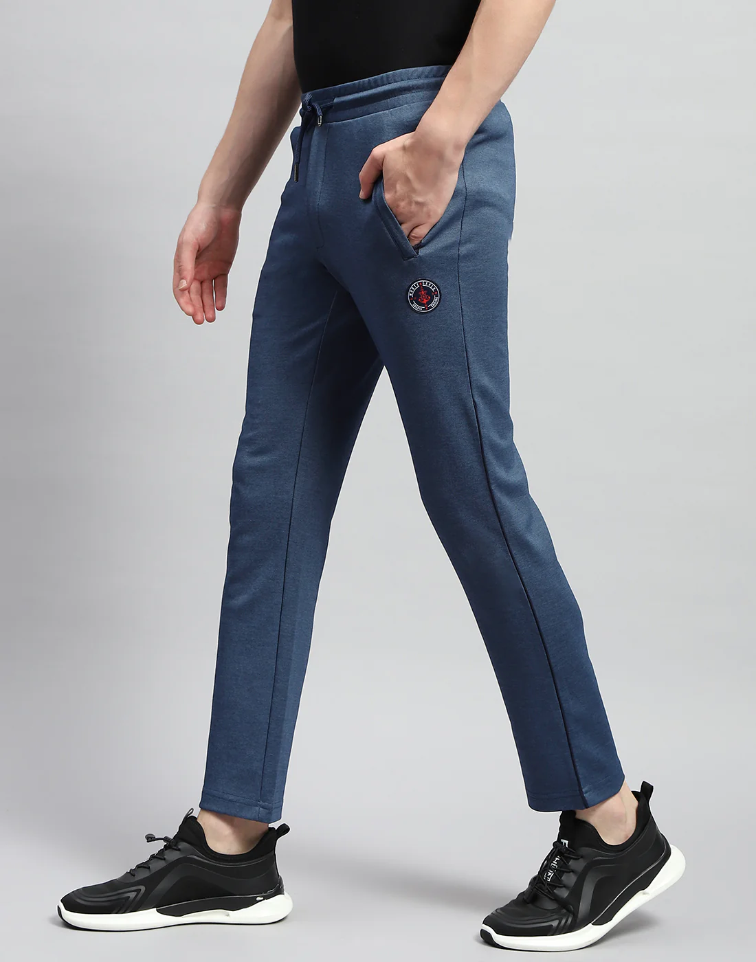 Men Navy Blue Solid Regular Fit Lower - Image 3