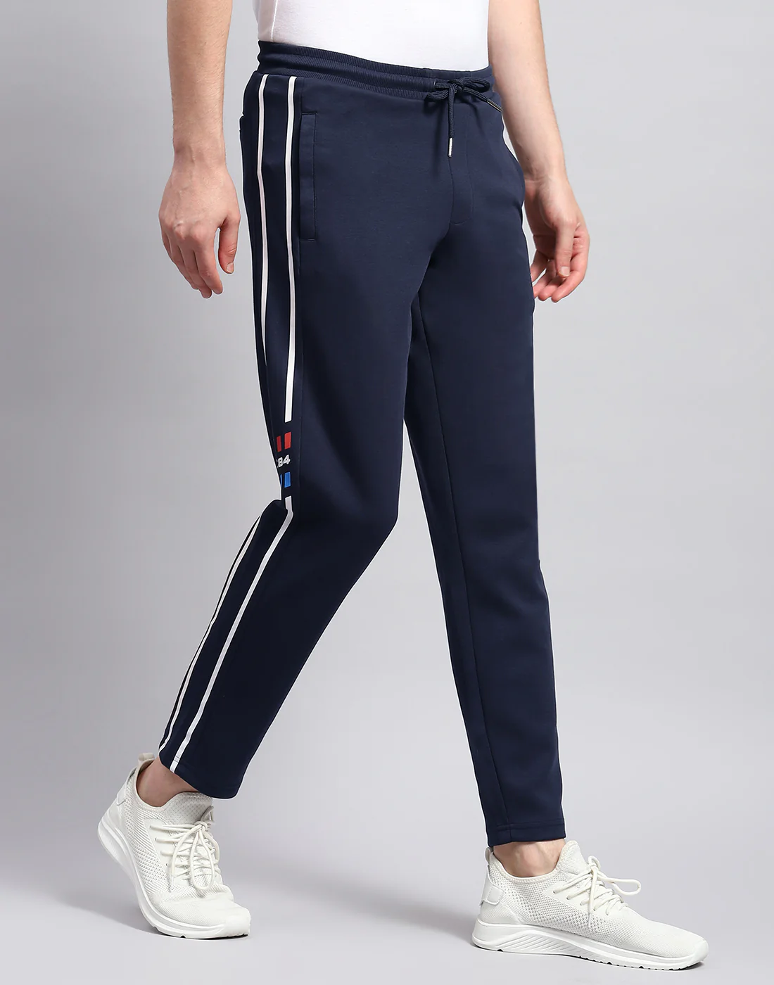 Men Navy Blue Solid Regular Fit Lower - Image 4