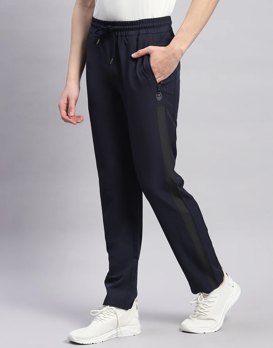 Men Navy Blue Solid Regular Fit Lower - Image 3