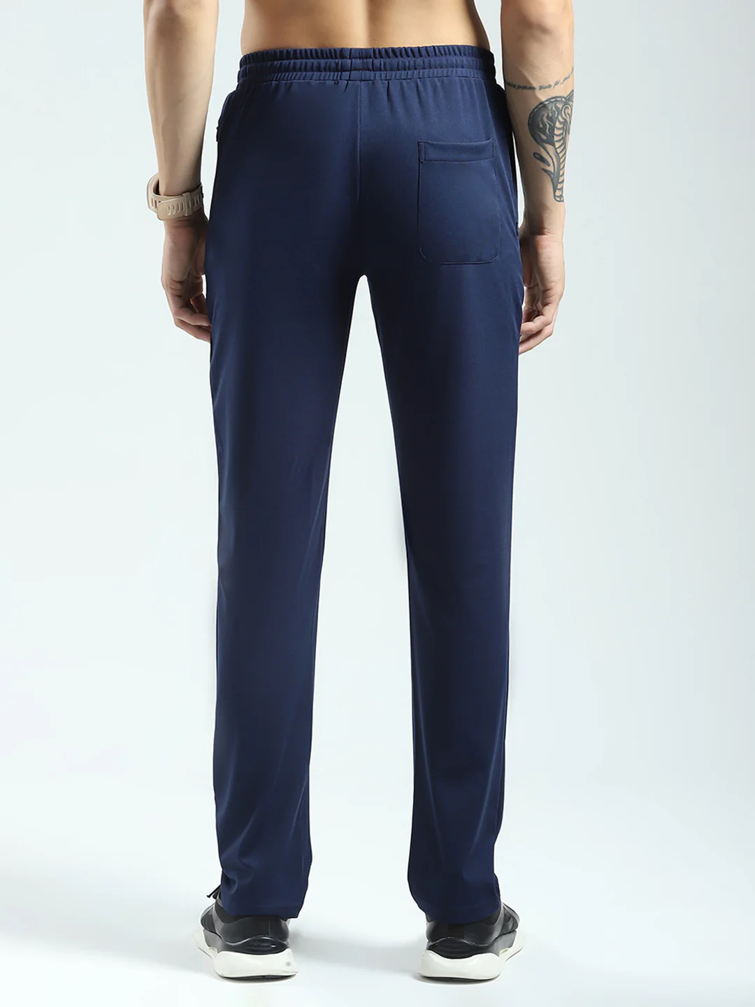 Rock.it Men Navy Blue Solid Regular Fit Lower - Image 5