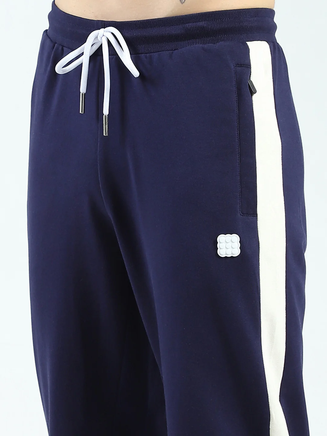 Rock.it Men Navy Blue Solid Regular Fit Lower - Image 6