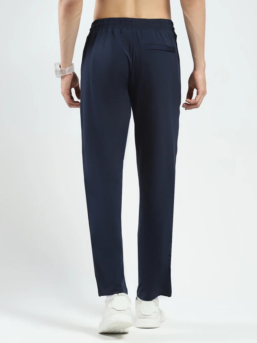 Men Navy Blue Solid Regular Fit Lower - Image 5