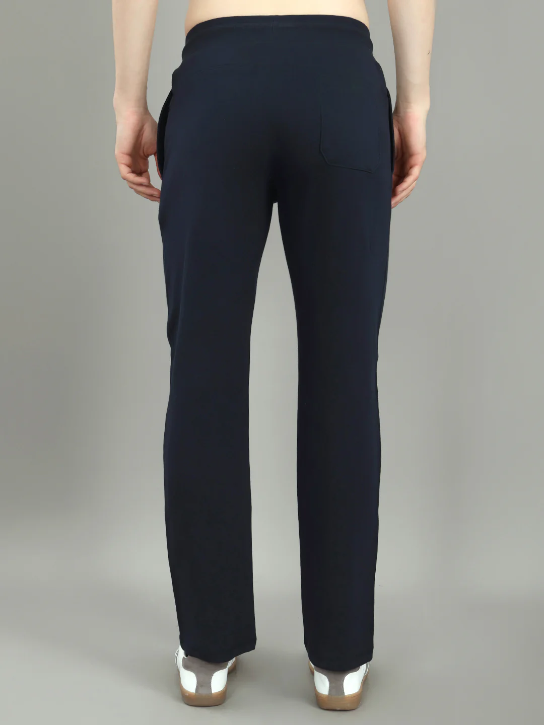 Men Navy Blue Solid Regular Fit Lower - Image 5