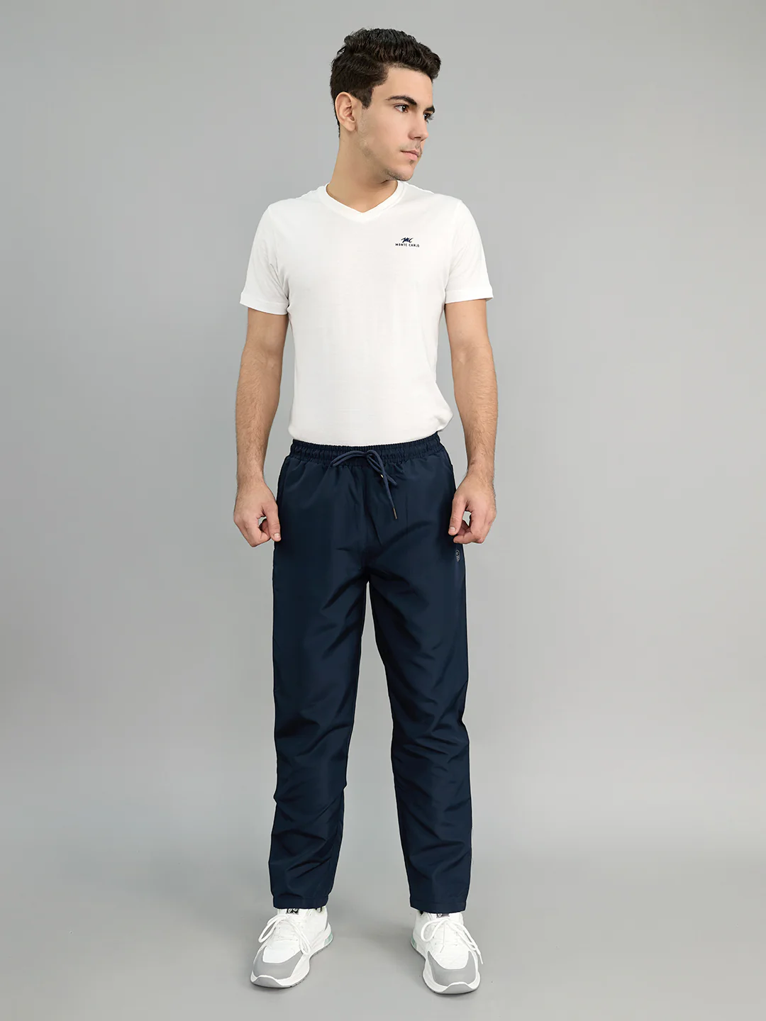 Men Navy Blue Solid Regular Fit Lower - Image 5