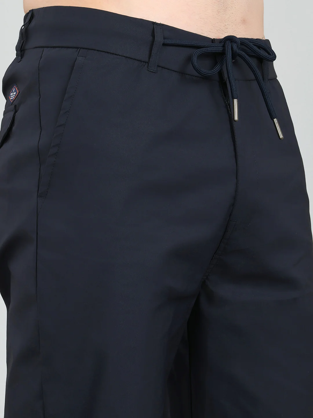 Men Navy Blue Solid Regular Fit Lower - Image 4