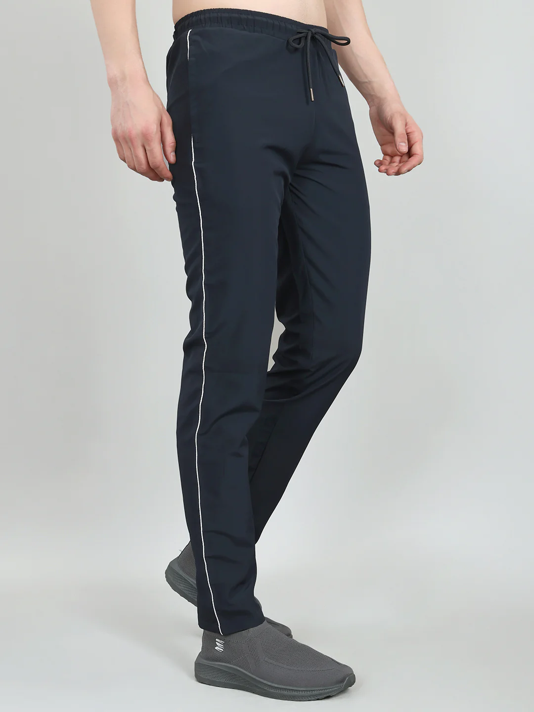 Men Navy Blue Solid Regular Fit Lower - Image 3