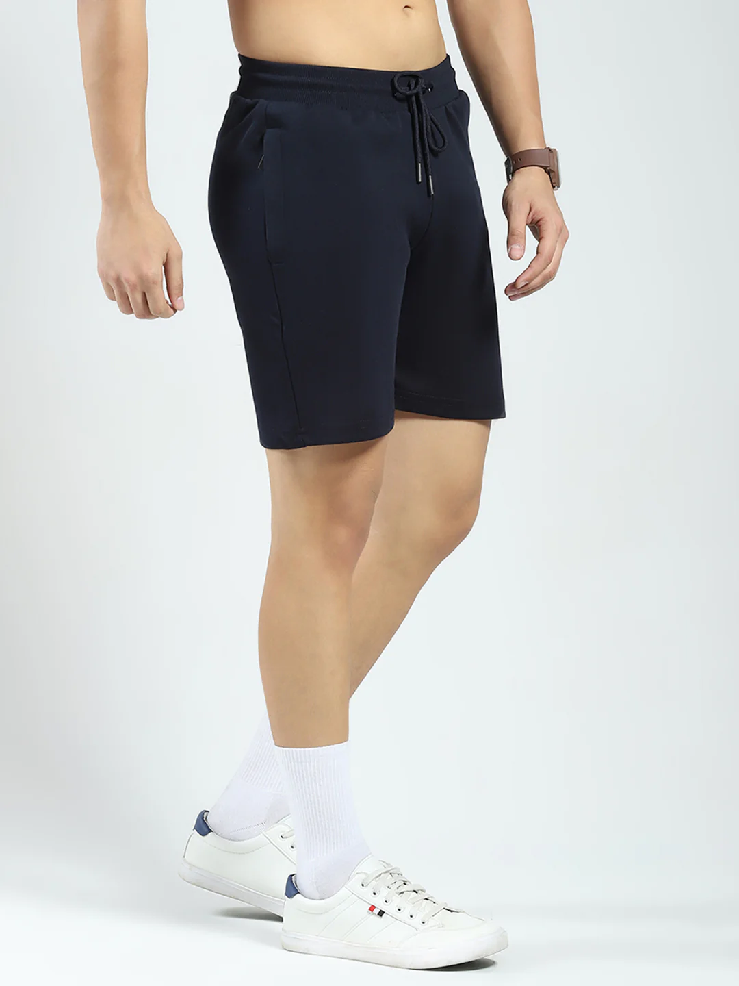 Rock.it Men Navy Blue Solid Regular Fit Shorts - Image 4