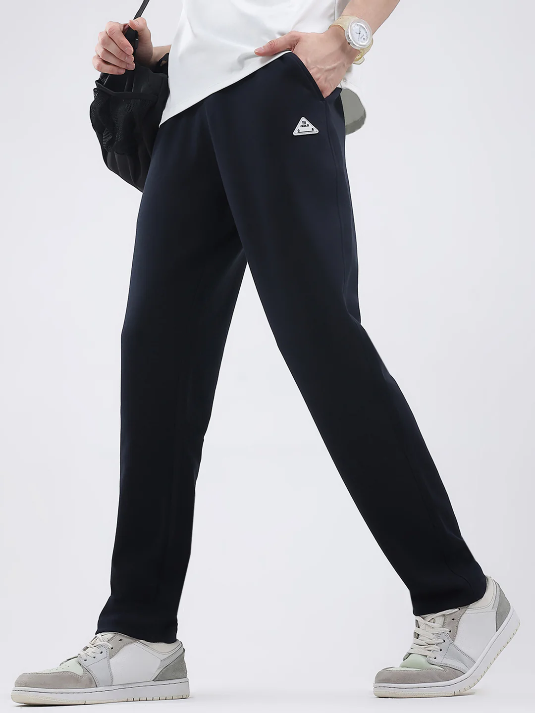 Rock.it Men Navy Blue Solid Regular Fit Winter Lower - Image 6