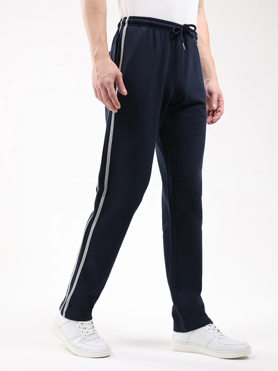 Men Navy Blue Solid Regular Fit Winter Lower - Image 4