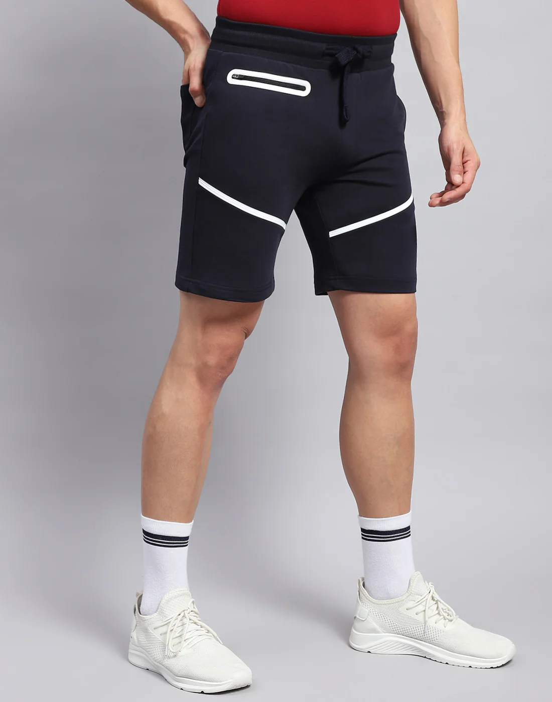 Rock.it Men Navy Blue Solid Smart Fit Short - Image 5