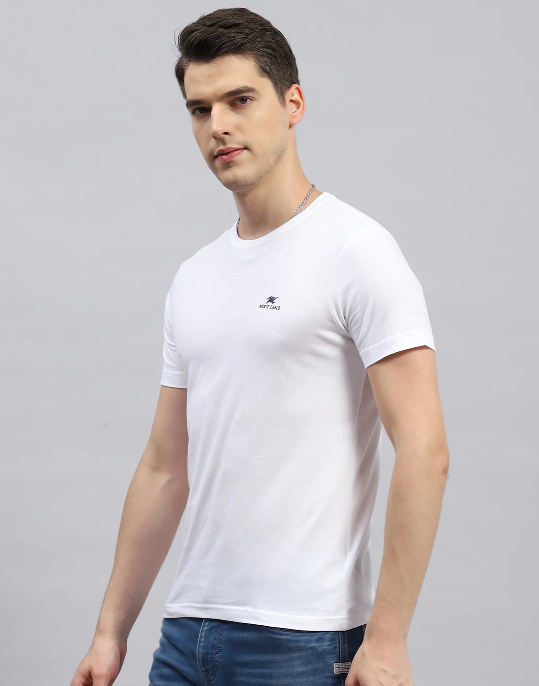 Men Navy Blue, White & Red Solid Round Neck Half Sleeve T-Shirt (Pack of 3) - Image 4