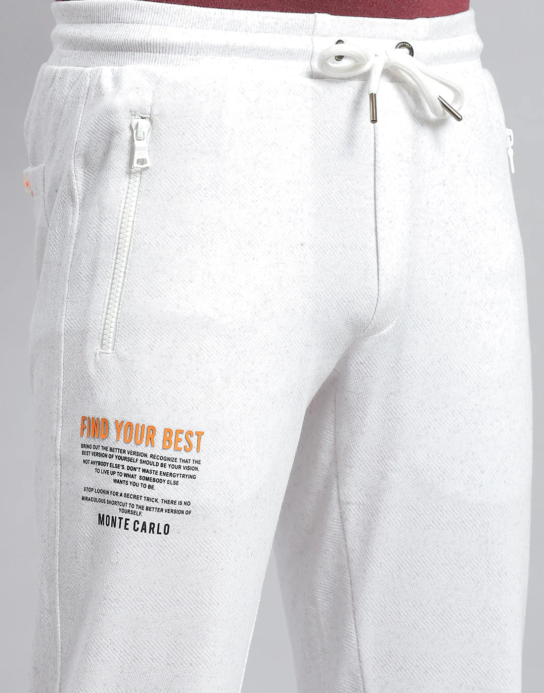 Men Off White Printed Regular Fit Winter Lower - Image 6