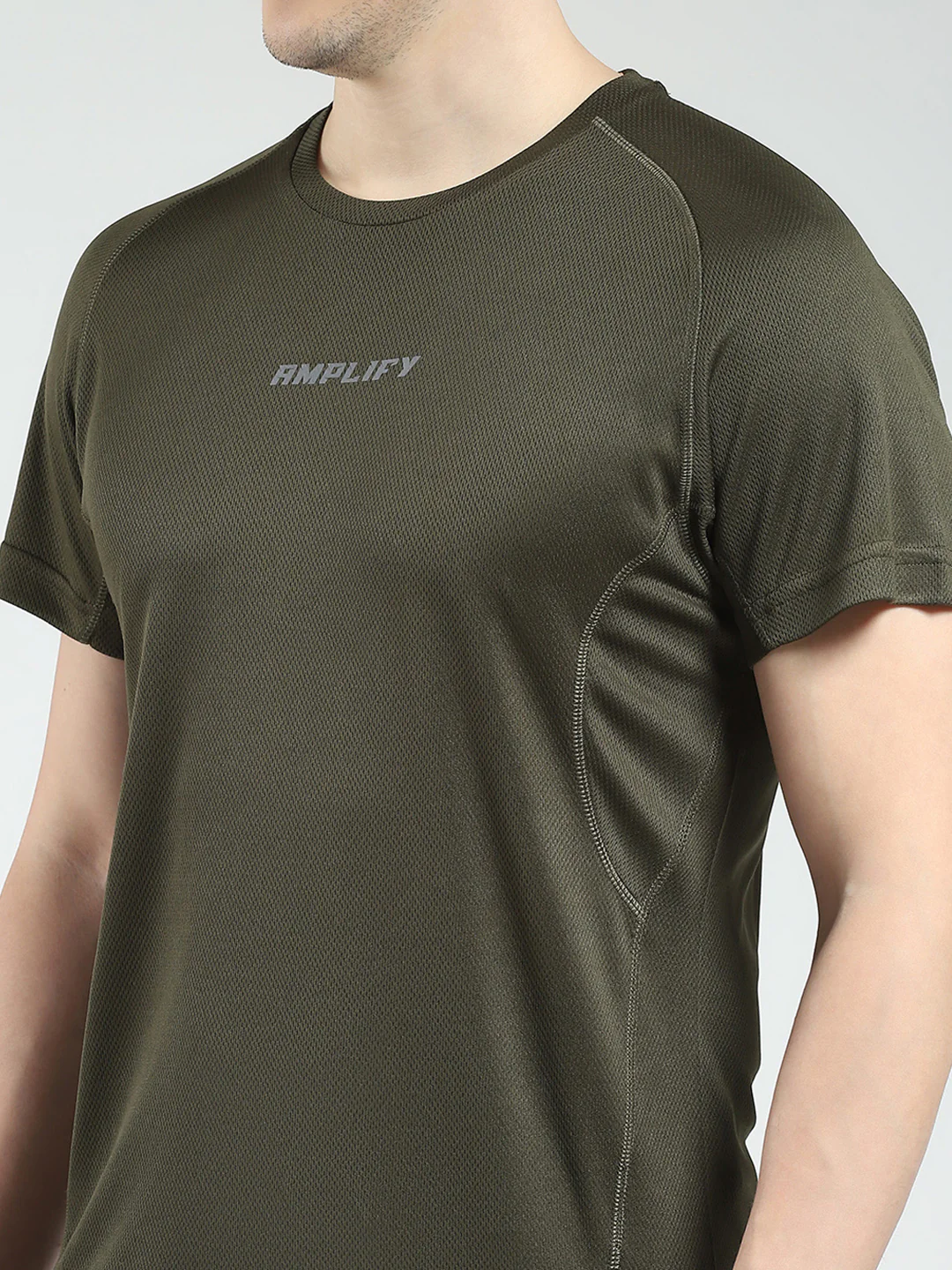 Rock.it Men Olive Printed Round Neck Half Sleeve T-Shirt - Image 6