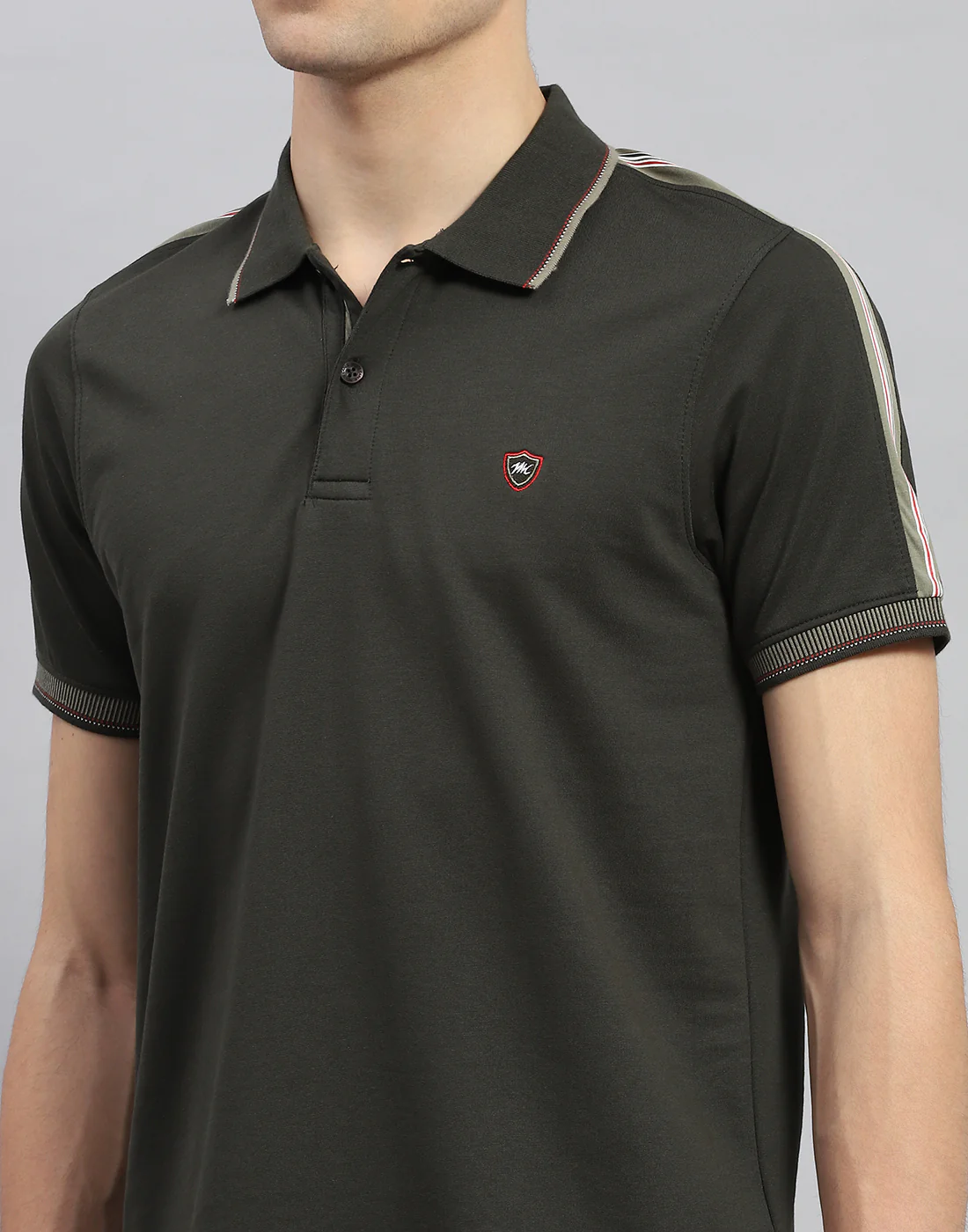 Men Olive Solid  Half Sleeve Lower Set - Image 7