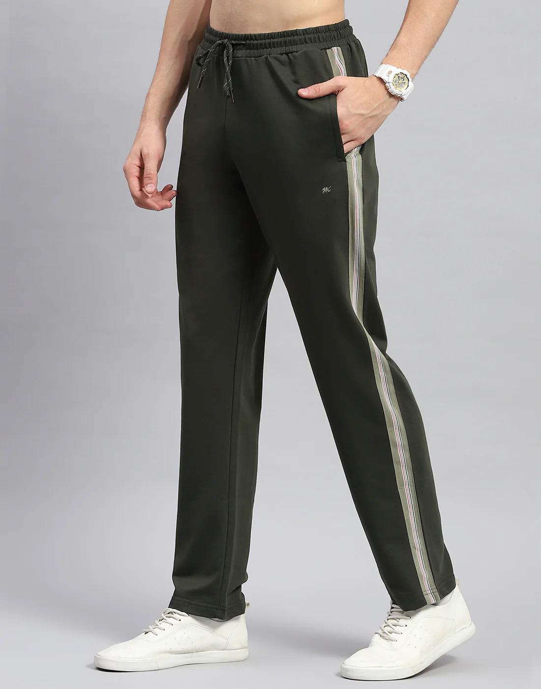Men Olive Solid  Half Sleeve Lower Set - Image 8