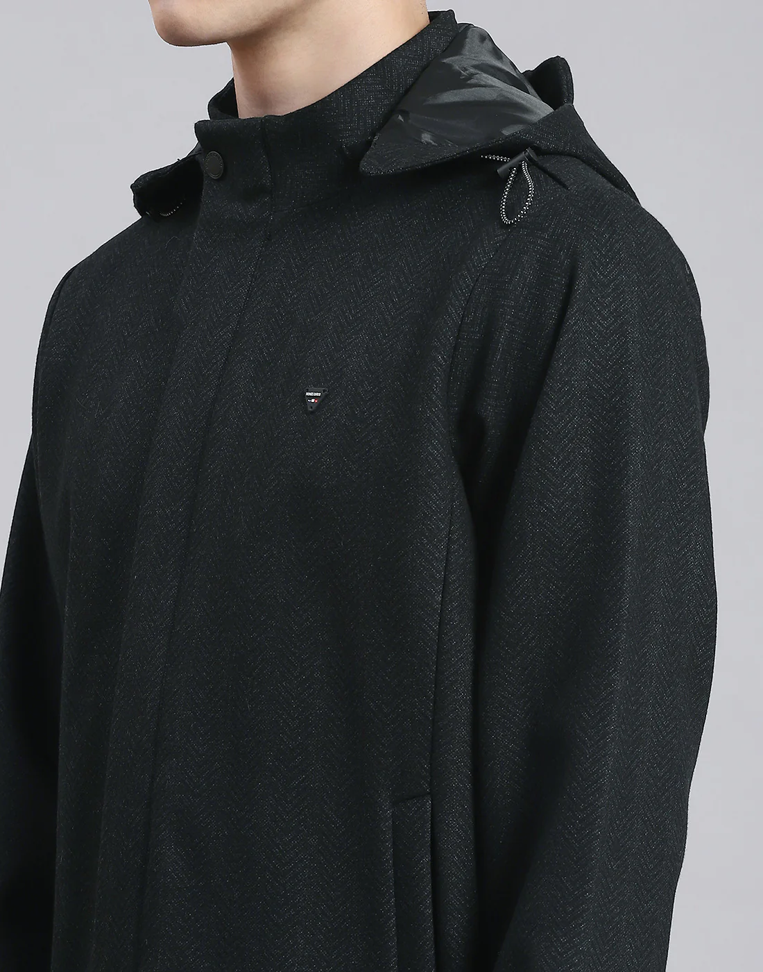 Men Olive Solid Hooded Full Sleeve Jacket - Image 6