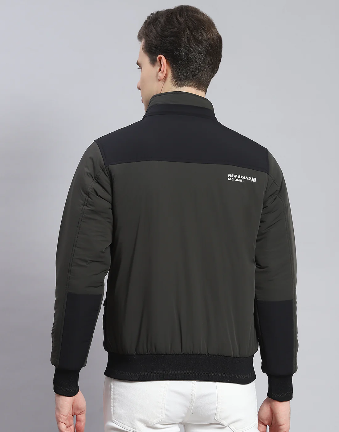 Men Olive Solid Hooded Full Sleeve Jacket - Image 7