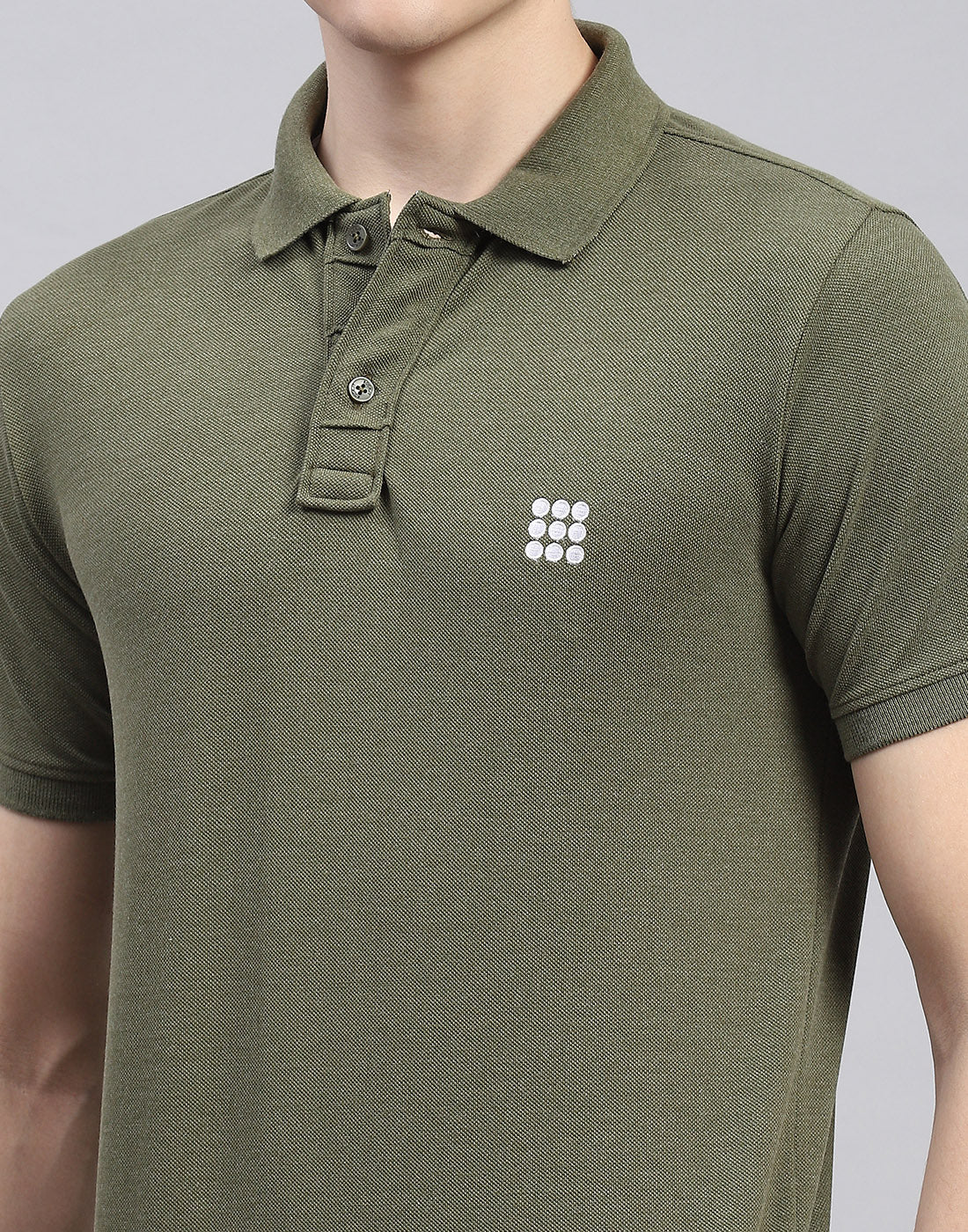 Rock.it Men Olive Solid Polo Collar Half Sleeve T-Shirt - Image 6