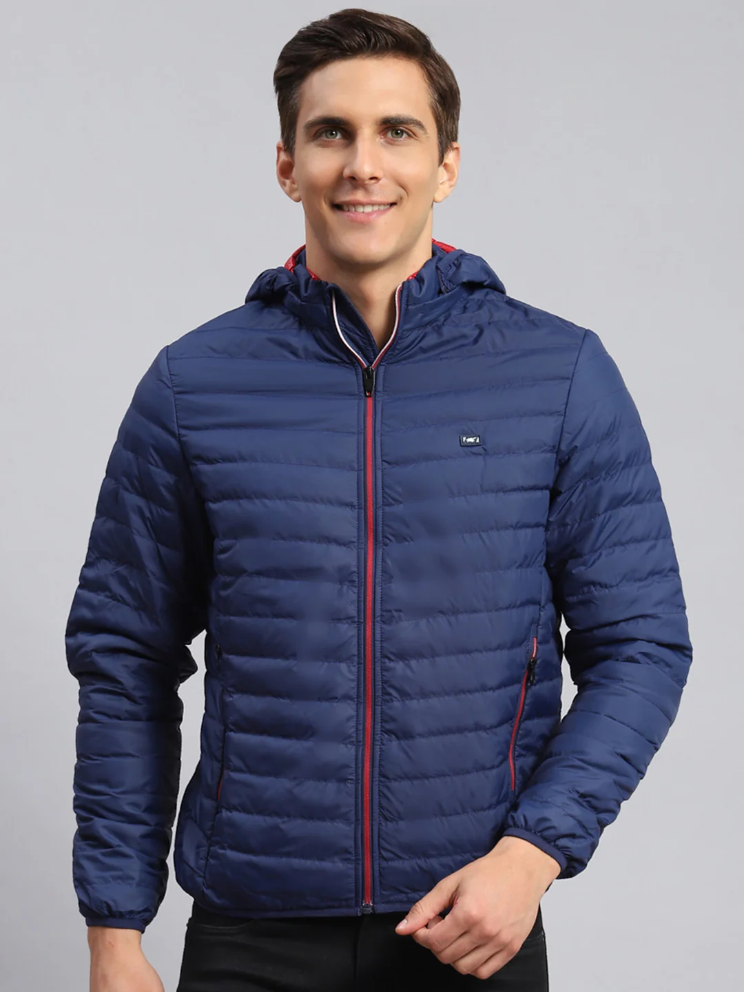 Men Olive Solid Polyester Blend Jacket - Image 2