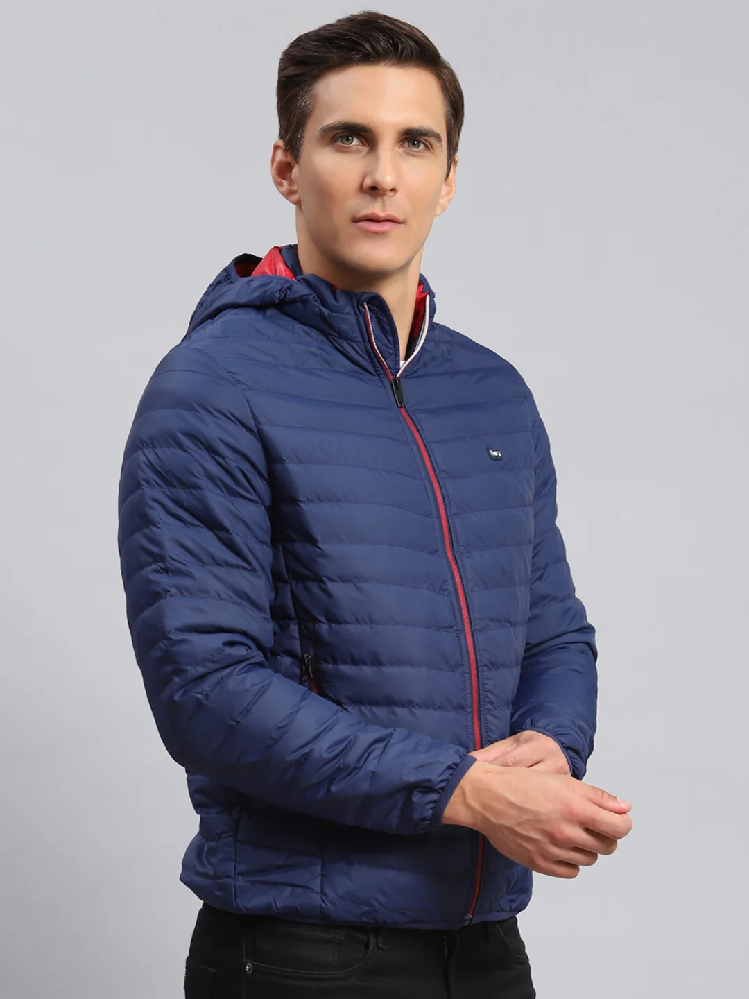 Men Olive Solid Polyester Blend Jacket - Image 3