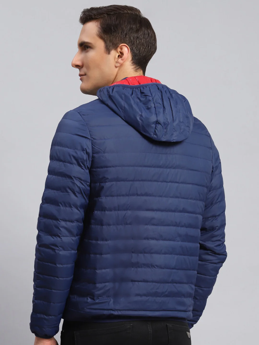 Men Olive Solid Polyester Blend Jacket - Image 5
