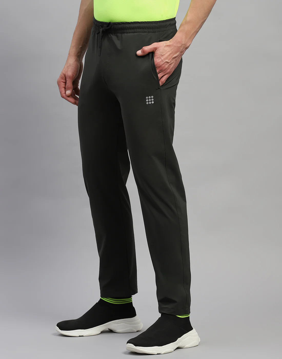 Rock.it Men Olive Solid Regular Fit Lower - Image 3