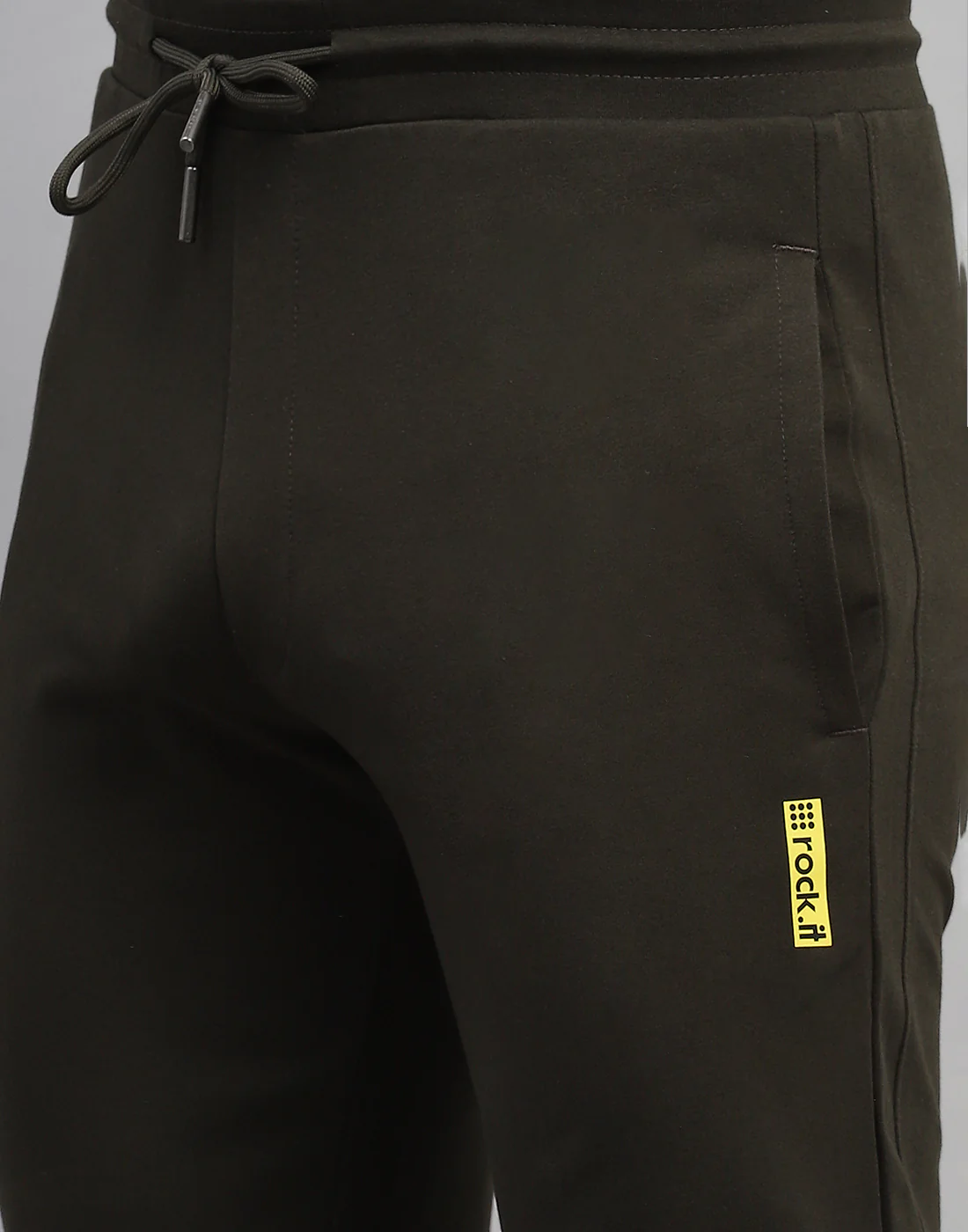 Rock.it Men Olive Solid Regular Fit Lower - Image 6