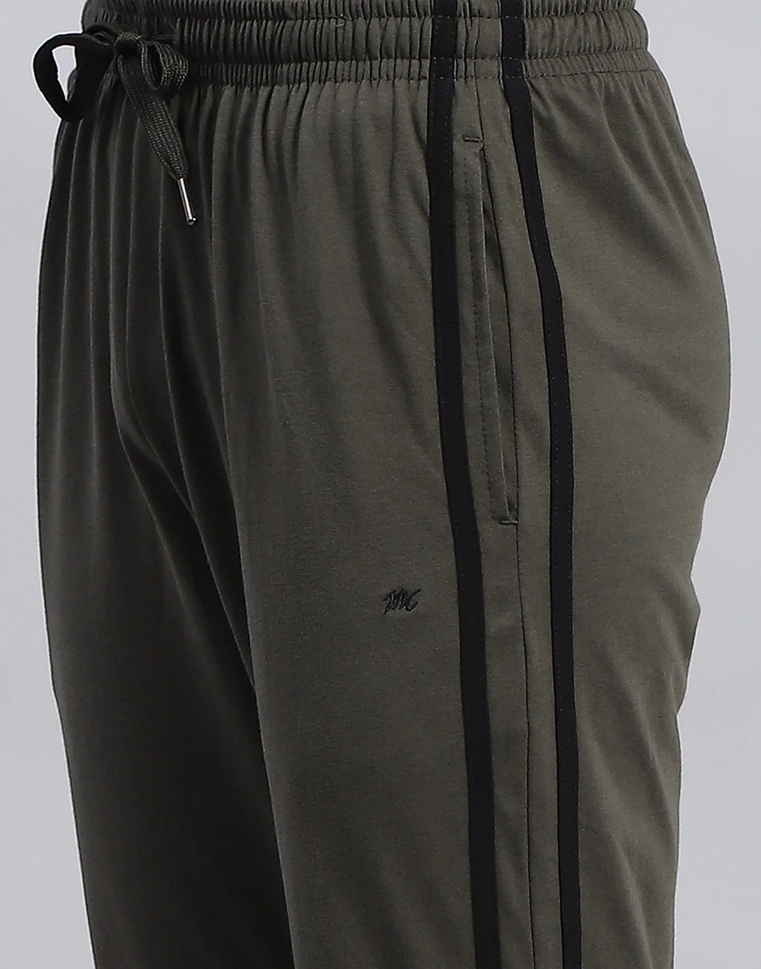 Men Olive Solid Regular Fit Lower - Image 7