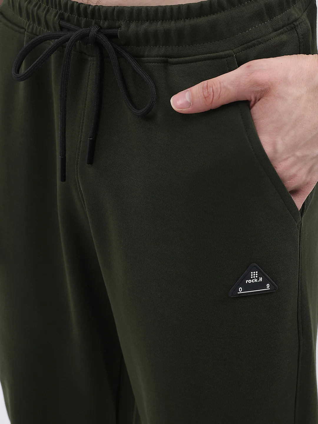 Rock.it Men Olive Solid Regular Fit Winter Lower - Image 6