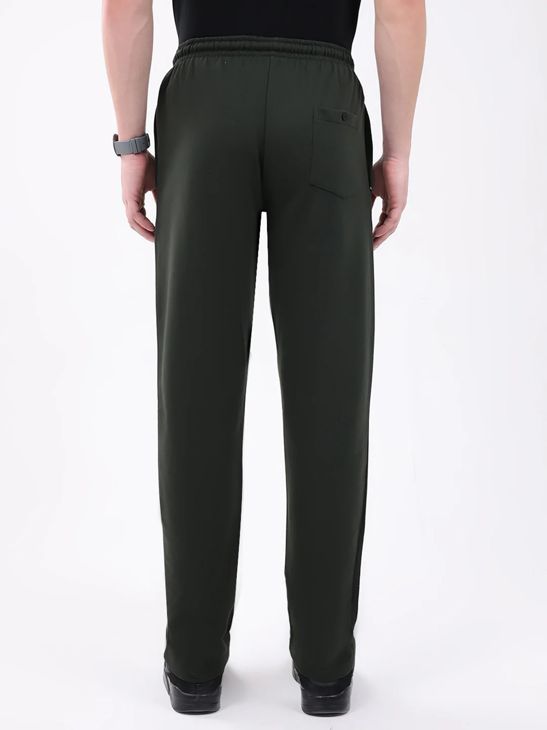 Men Olive Solid Regular Fit Winter Lower - Image 5