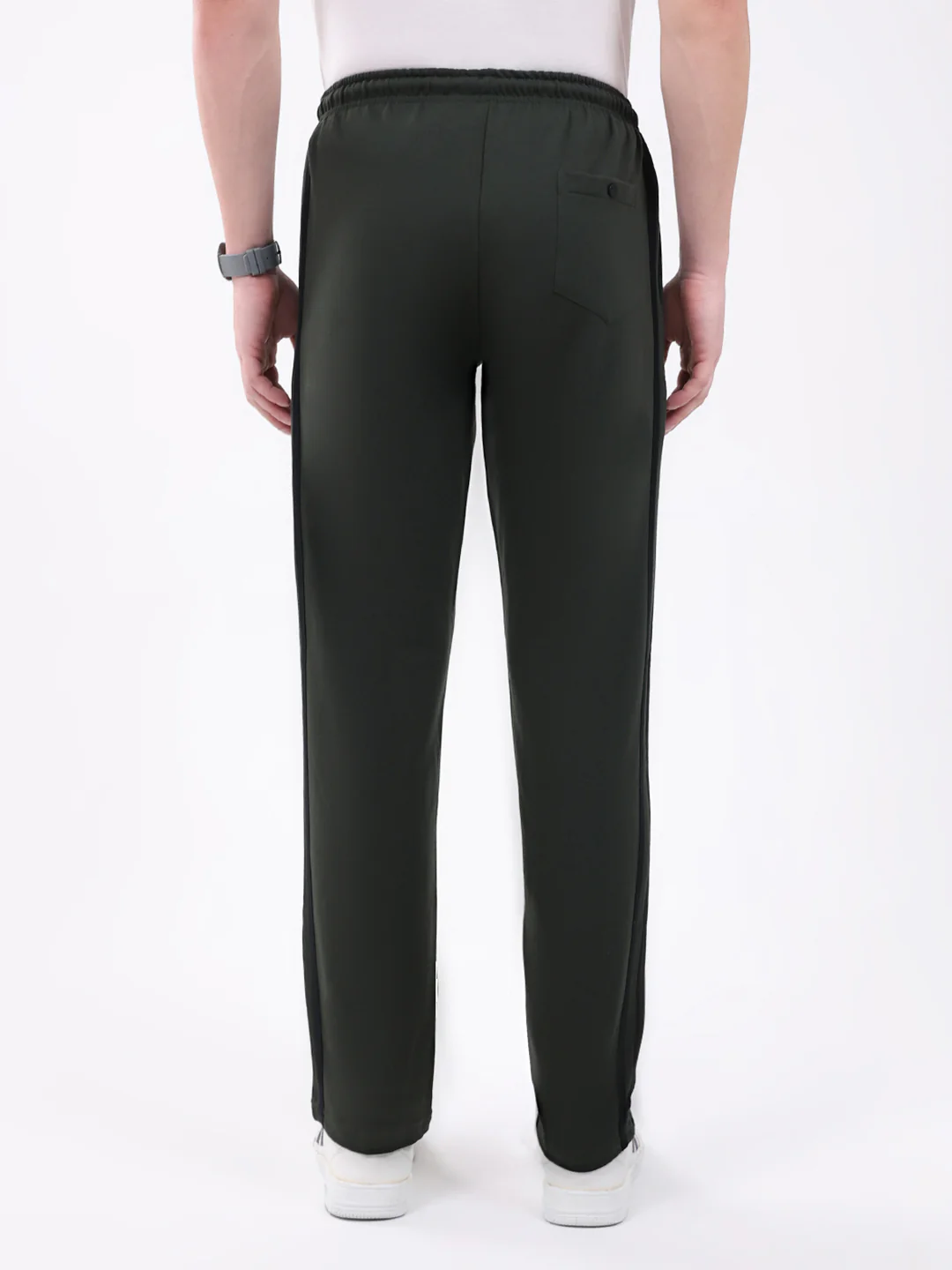 Men Olive Solid Regular Fit Winter Lower - Image 5