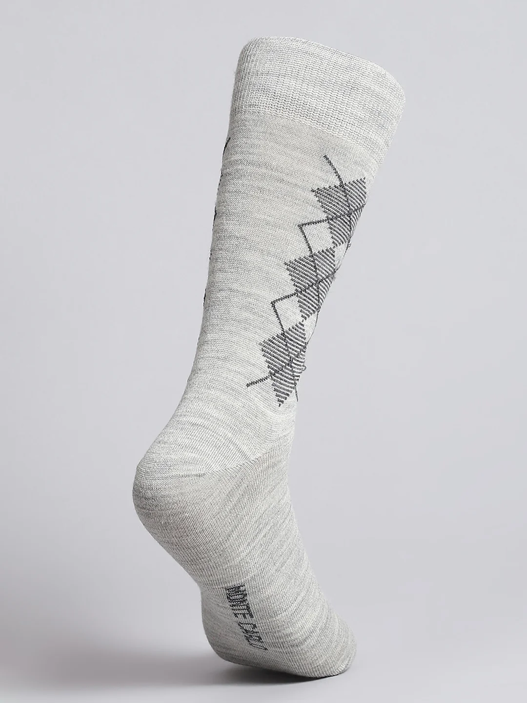 Men Pure Wool Self Design Mid Calf Length Socks (1 Pair) - Image 4