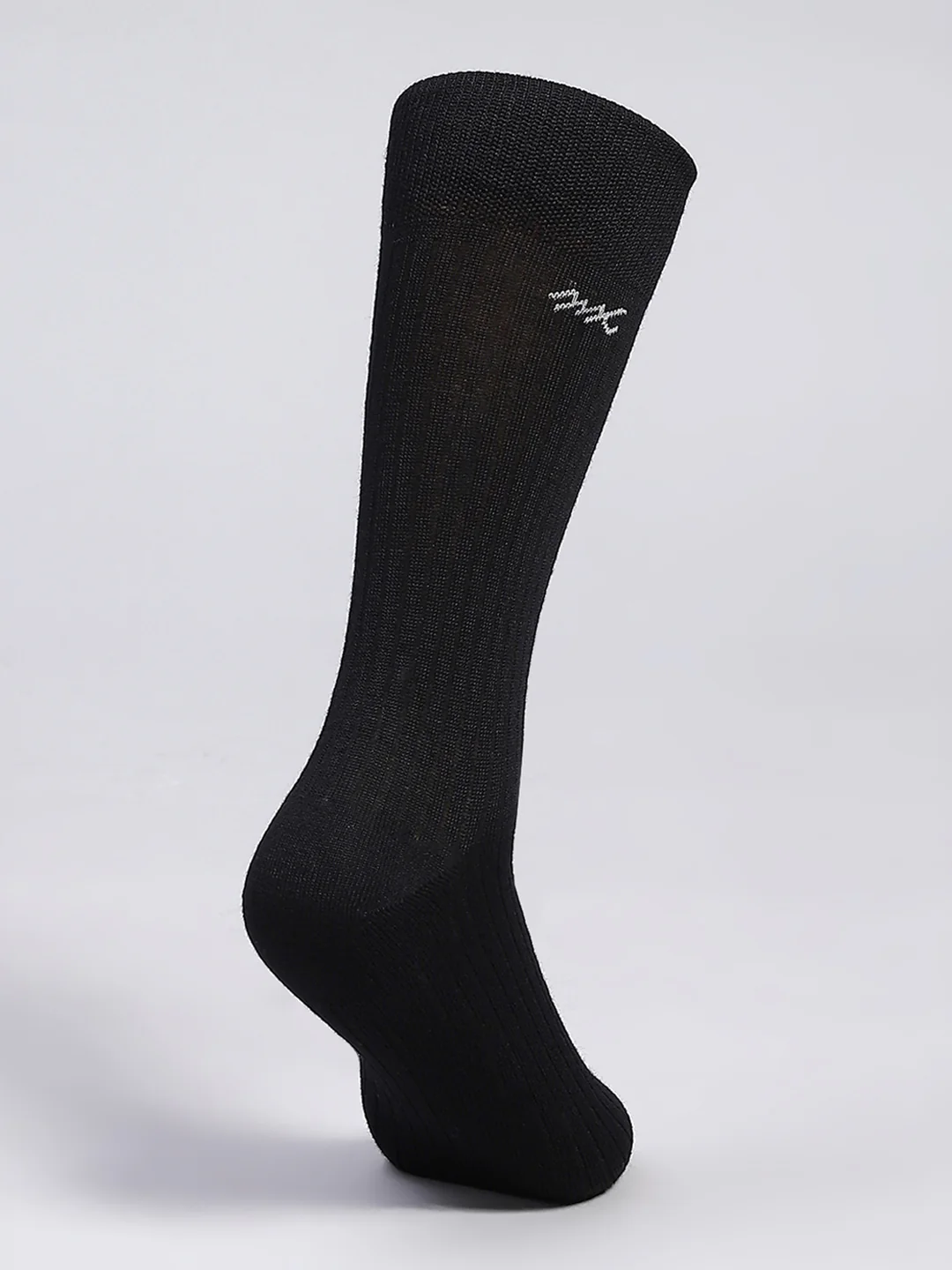 Men Pure wool Solid Mid Calf Length Socks (1 Pair) - Image 4