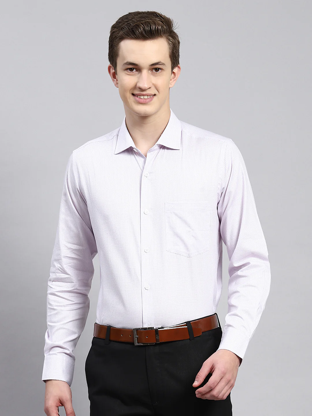 Men Purple Printed Shirt - Image 2