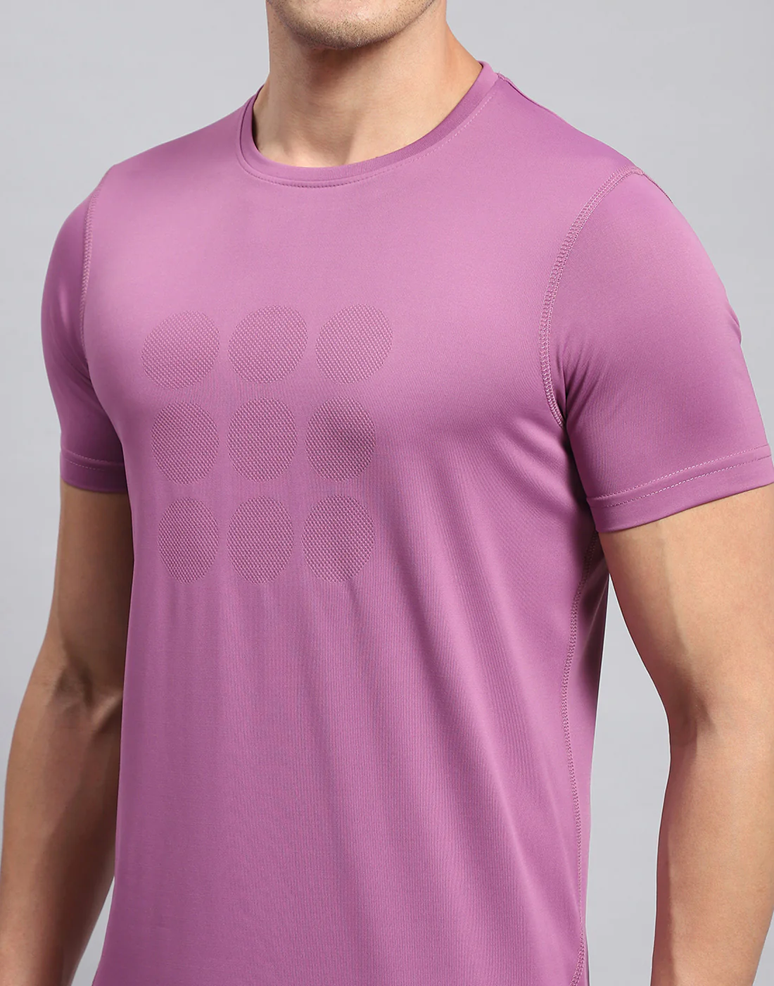 Rock.it Men Purple Self Design Round Neck Half Sleeve T-Shirt - Image 7